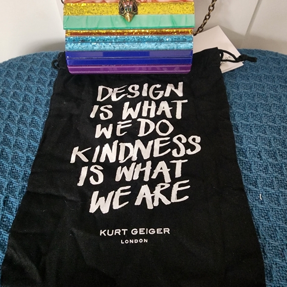 Kurt Geiger NWT Small Rainbow clutch/crossbody - Picture 2 of 5